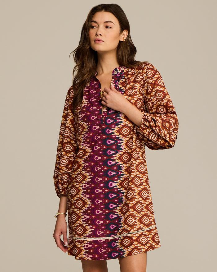 figue Hailey Dress Graduated Ikat Multi