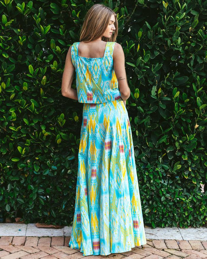 Figue Hayden Skirt Salome Ikat Tropical Blue