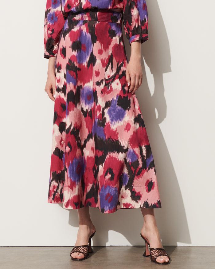 figue Isla Skirt Floral Melange Cranberry Pink