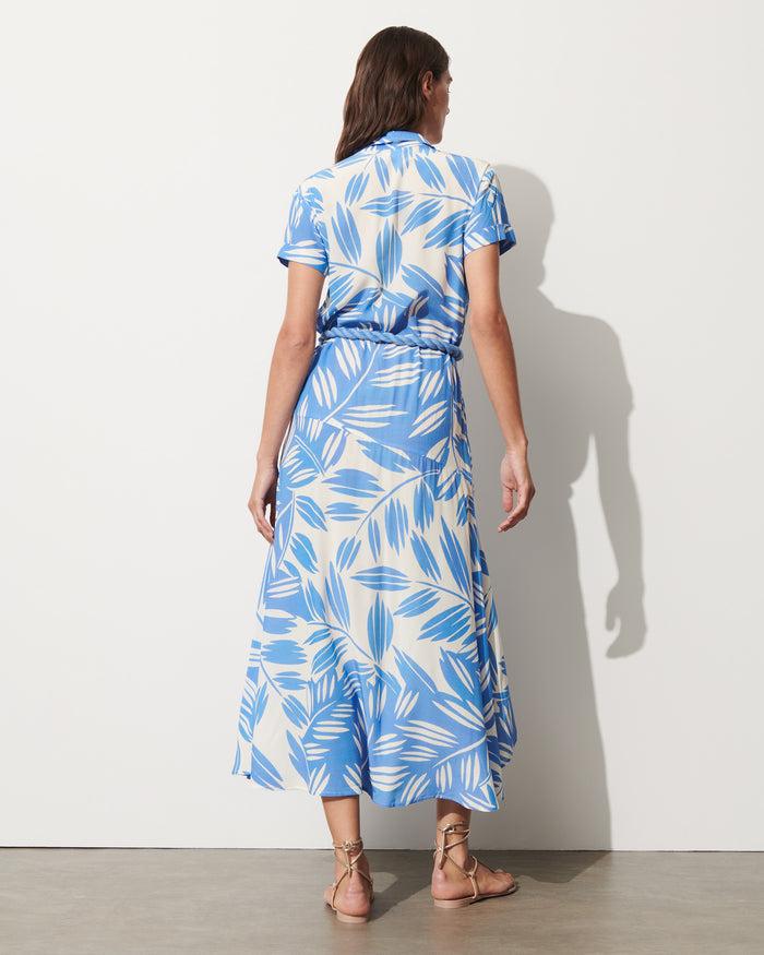 Figue Jenny Dress Duo Leaf Surf Blue