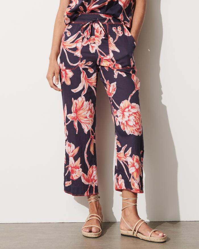 figue Jolie Pant Floral Sketch Royal Dusk