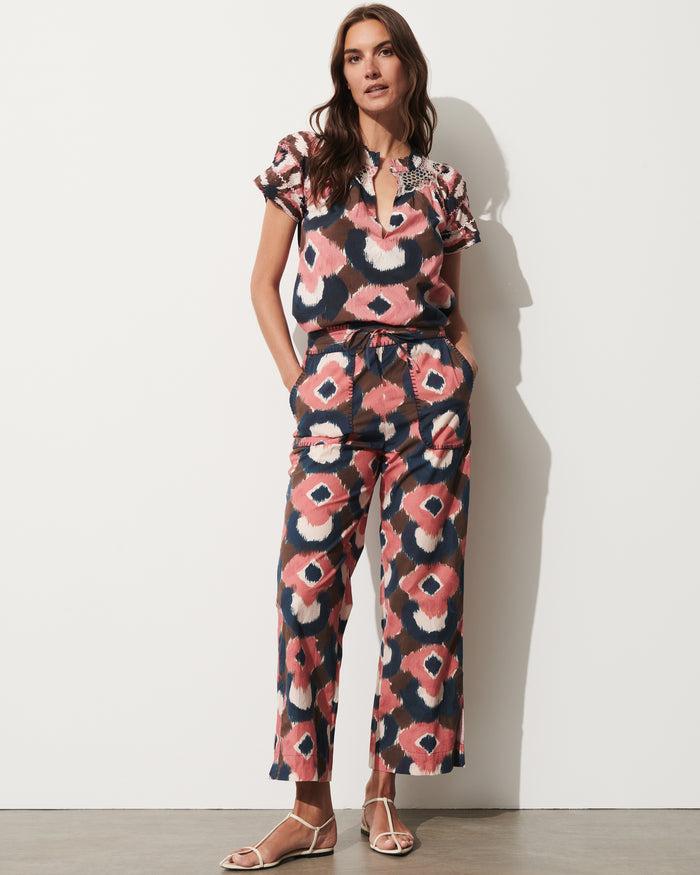 Figue Jolie Pant Painterly Lock Chalk