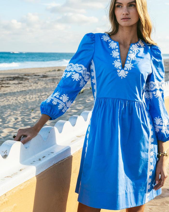 figue Madeline Dress Surf Blue