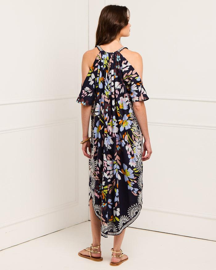 Figue Naomi Kaftan Floral Bouquet True Navy