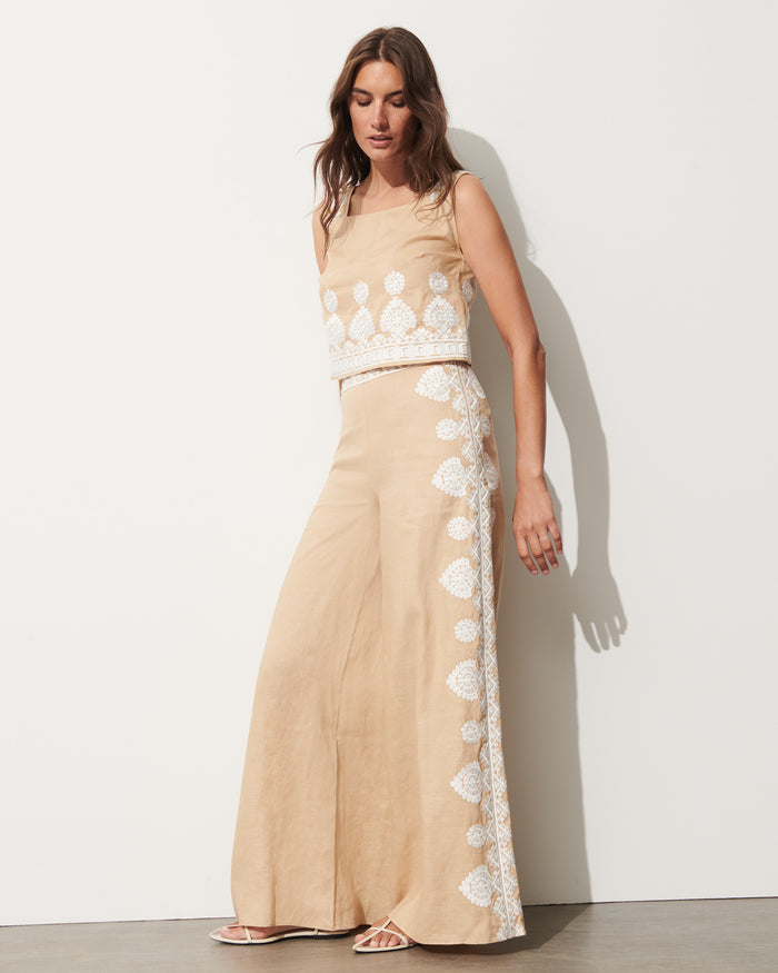 Figue Noemie Pant Travertine Sand