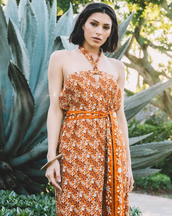 Figue Nylah Dress Bohemian Floral Burnt Sienna