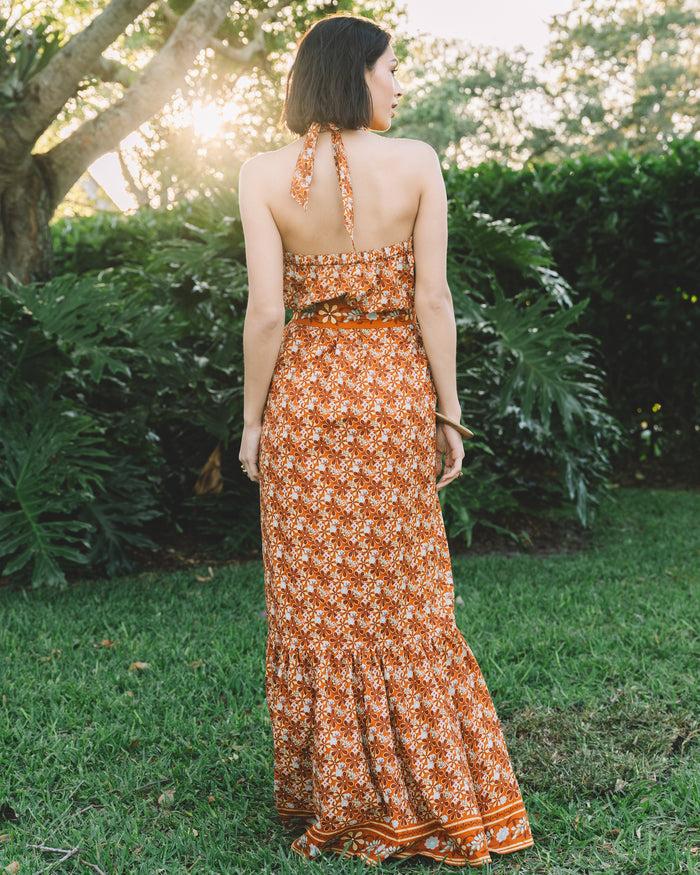 Figue Nylah Dress Bohemian Floral Burnt Sienna