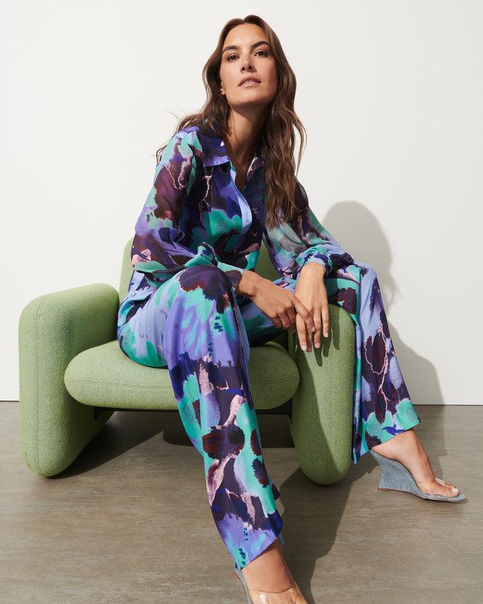 figue Paige Top Pressed Petal Royal Dusk