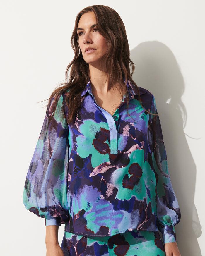 Figue Paige Top Pressed Petal Royal Dusk