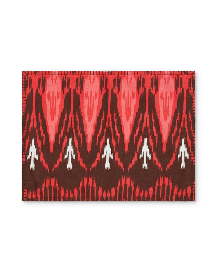 Figue Placemats Set Of 4 Dylan Ikat Coral