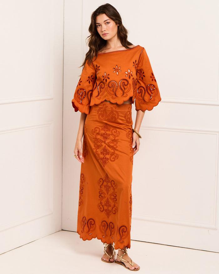 figue Poppy Skirt Burnt Sienna