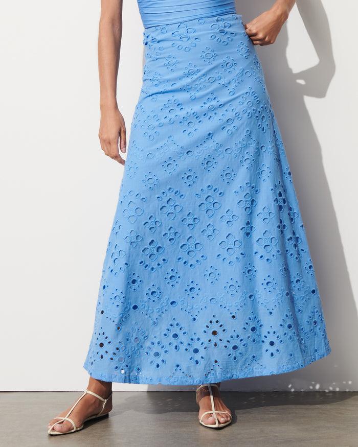 Figue Poppy Skirt Surf Blue