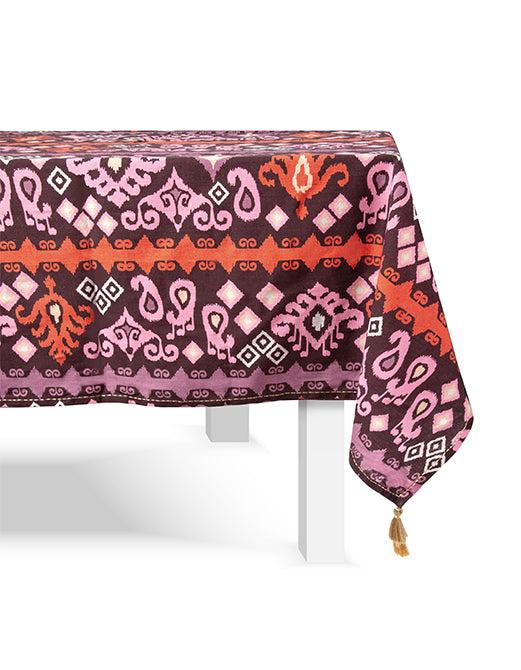 Figue Rectangle Tablecloth Dancing Ikat Ganache
