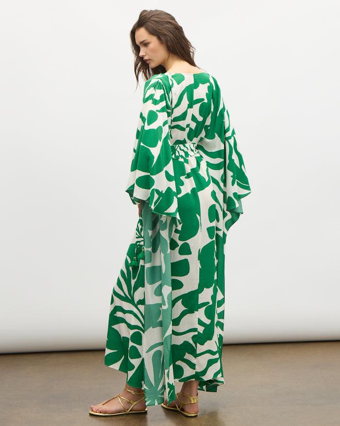 Figue Renata Kaftan Abstract Flora Garden Green