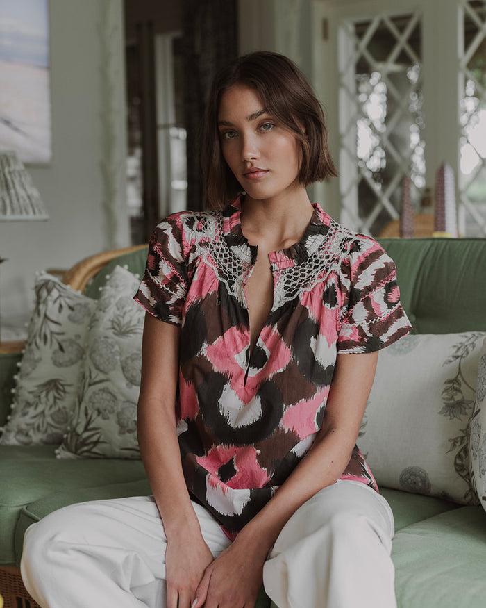 figue Rosie Top Painterly Lock Chalk