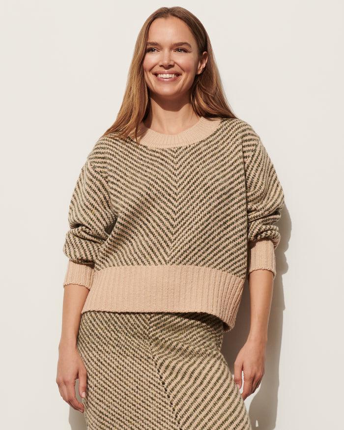 figue Shahna Sweater Chevron Alpine Green