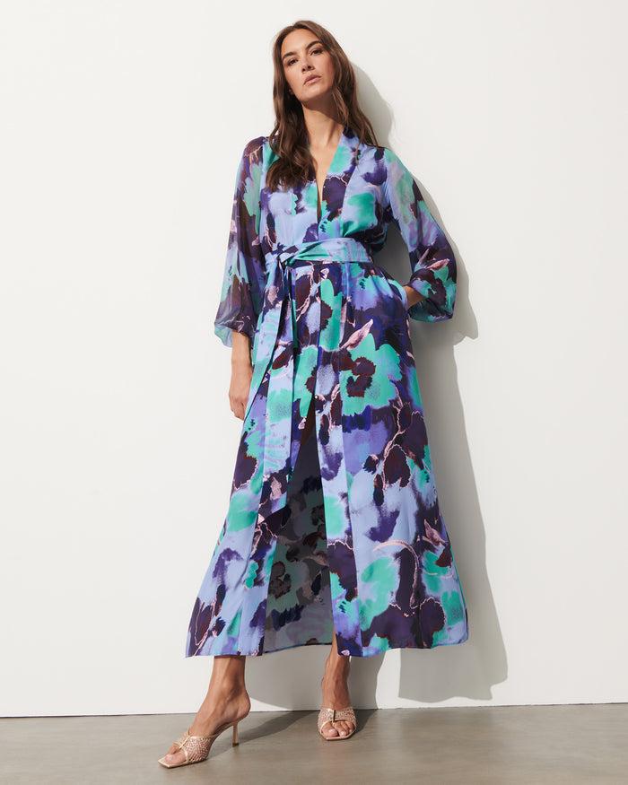 Figue Solana Dress Pressed Petal Royal Dusk