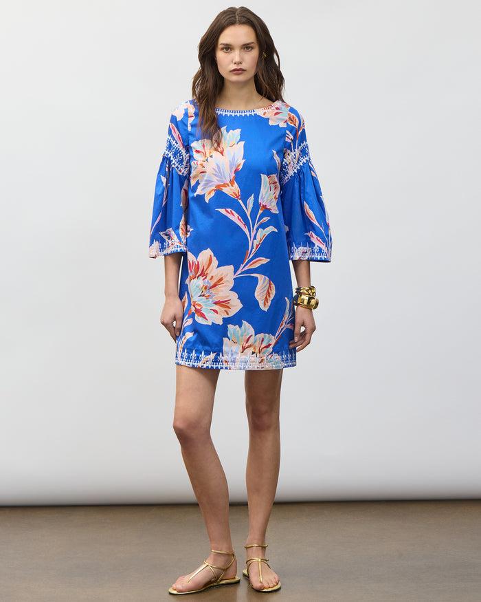 figue Tanya Dress Fantasia Floral Lazurite Blue