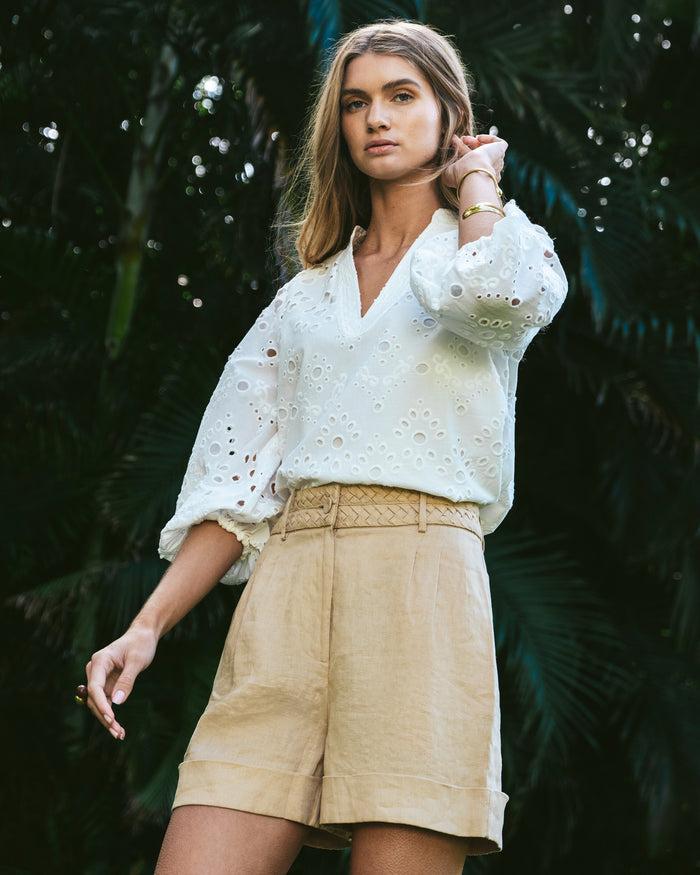 Figue Uma Shorts Travertine Sand