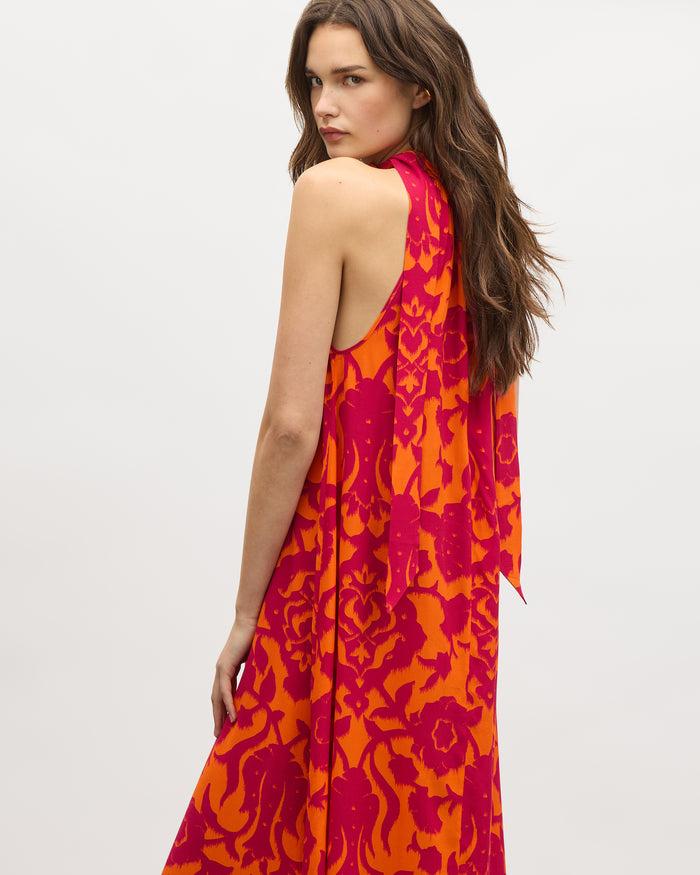 Figue Yvette Dress Caspian Garden Spice Orange