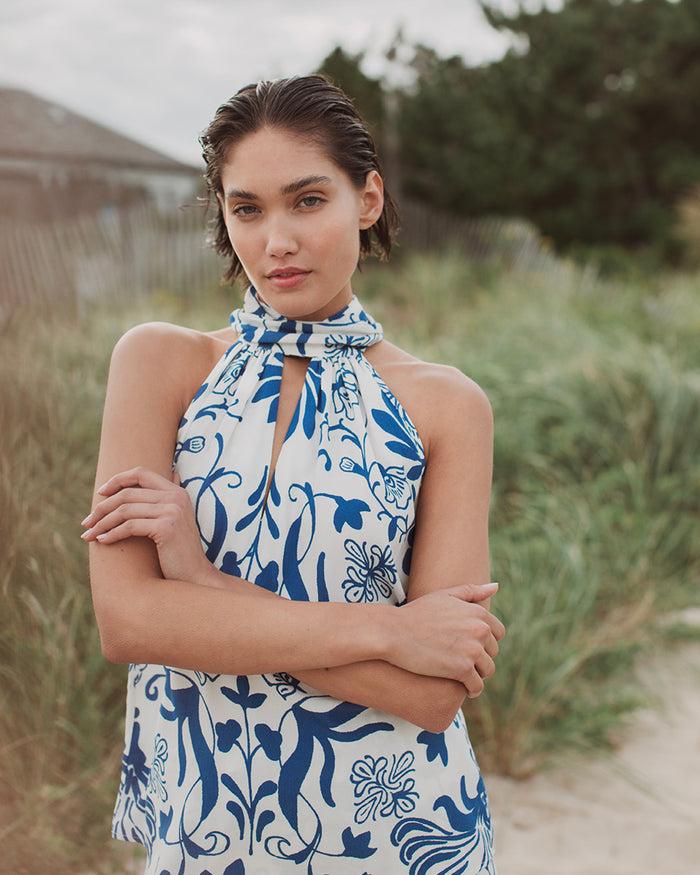 figue Yvette Top Floral Filigree Chalk