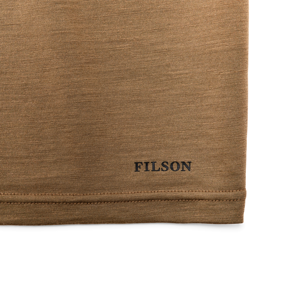 Filson 210g Merino Wool Short Sleeve Crewneck Rugged Tan
