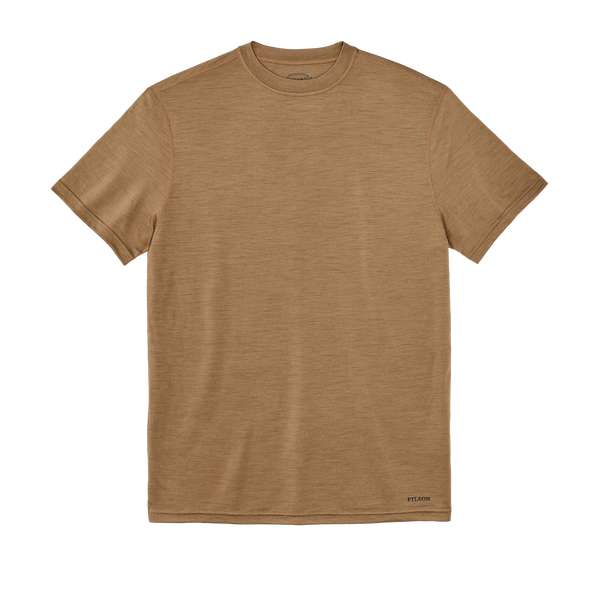 filson 210g Merino Wool Short Sleeve Crewneck Rugged Tan