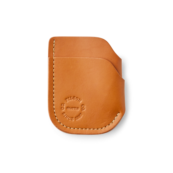 filson Bridle Leather Front Pocket Cash & Card Case Tan Leather