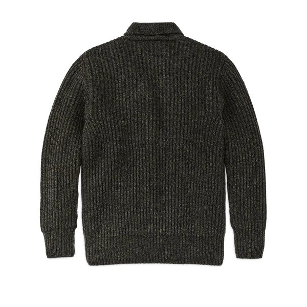 Filson Bristol Shawl Neck Sweater Moss / Black Melange