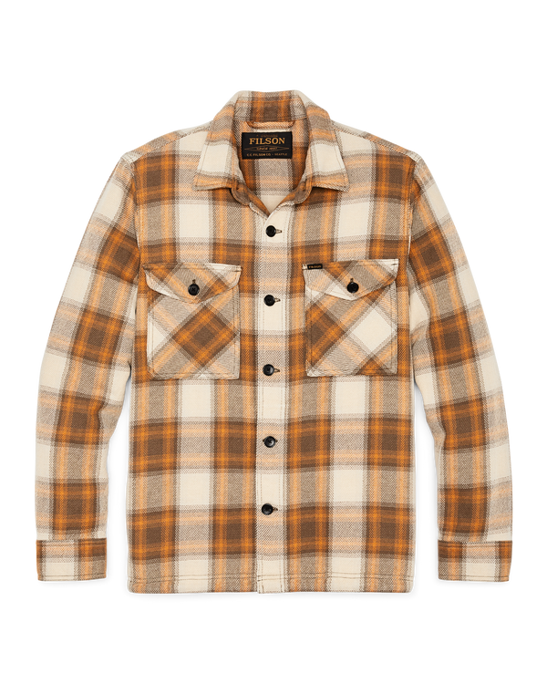 filson Deer Island Jac-shirt Orange / Brown Shadow Plaid