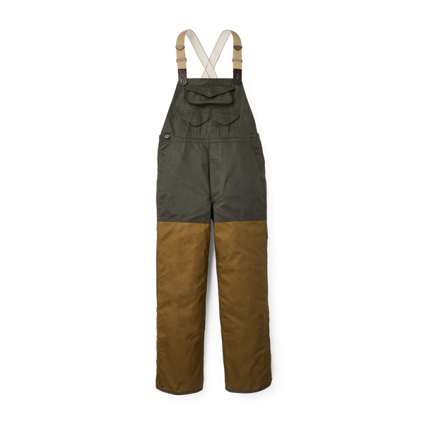 filson Double Hunting Bibs With Zipper Otter Green / Dark Tan