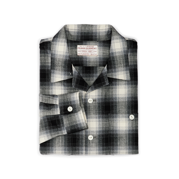 Filson Elk Heights Camp Shirt Black / Gray Shadow Plaid