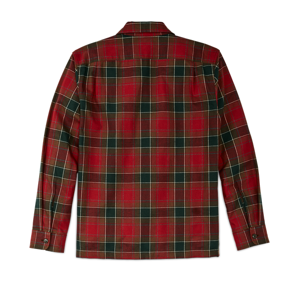 Filson Elk Heights Camp Shirt Sycamore Green / Red Plaid
