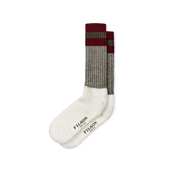filson 1970s Logger Thermal Socks Forest / Maroon