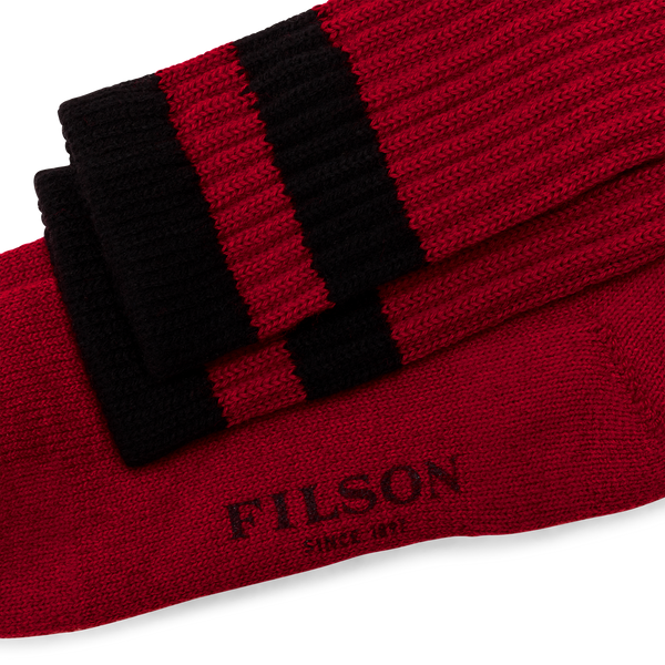 Filson 1970s Logger Thermal Socks Scarlet