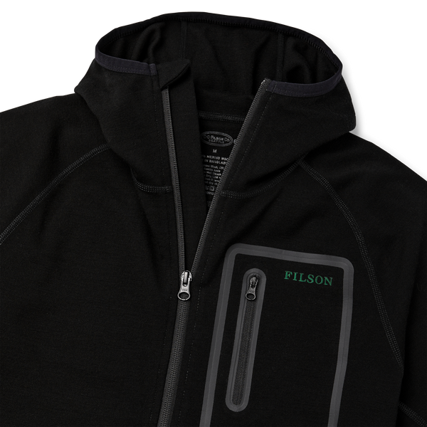 Filson 400g Merino Wool Hoodie Black