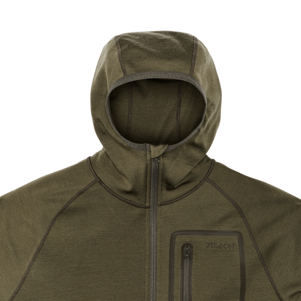 Filson 400g Merino Wool Hoodie Dark Olive