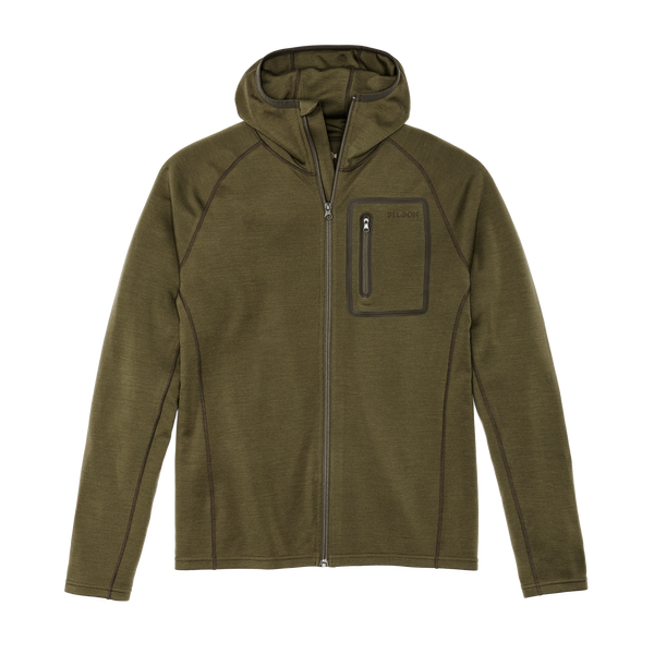 filson 400g Merino Wool Hoodie Dark Olive