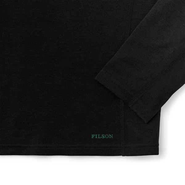 Filson 400g Merino Wool Long Sleeve Half-zip Black