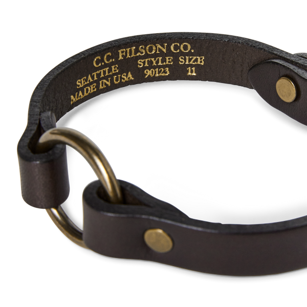 Filson Bridle Leather Puppy Collar Brown