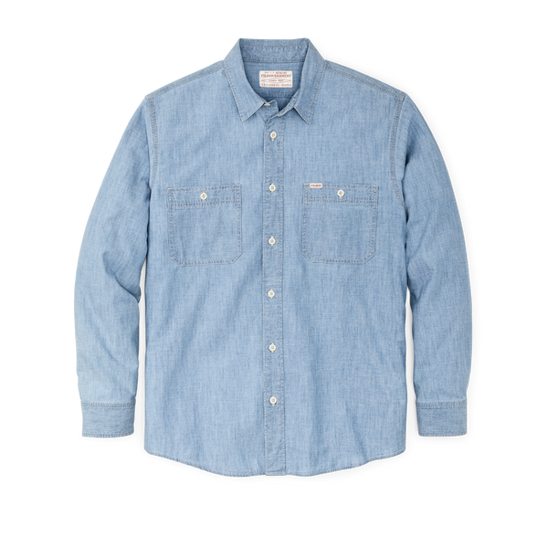 filson Chambray Cpo Shirt Light Indigo Chambray
