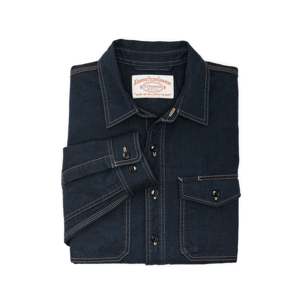 Filson Denim Work Shirt Mid-wash Indigo
