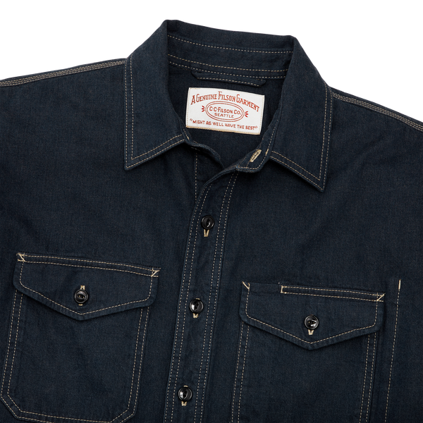 Filson Denim Work Shirt Mid-wash Indigo
