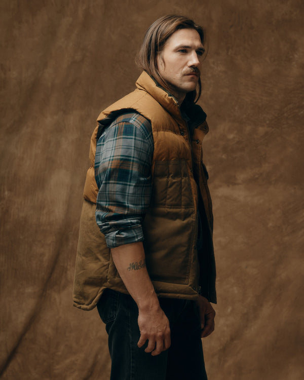 Filson Down Cruiser Vest Dark Tan