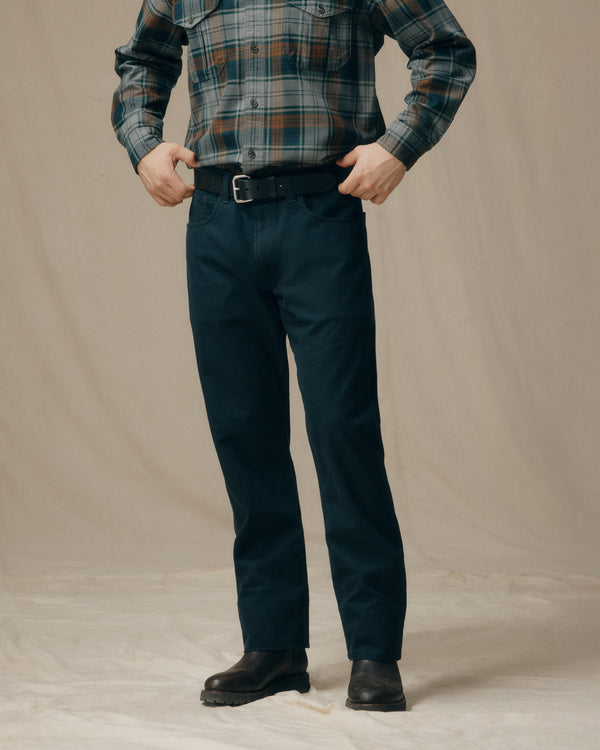 filson Dry Tin Cloth 5-pocket Pants Blue Mussel