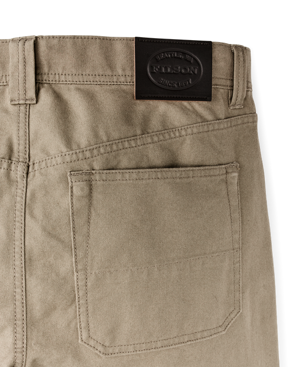 Filson Dry Tin Cloth 5-pocket Pants Gray Khaki