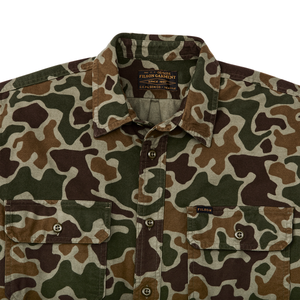 Filson Field Flannel Shirt Frog Camo