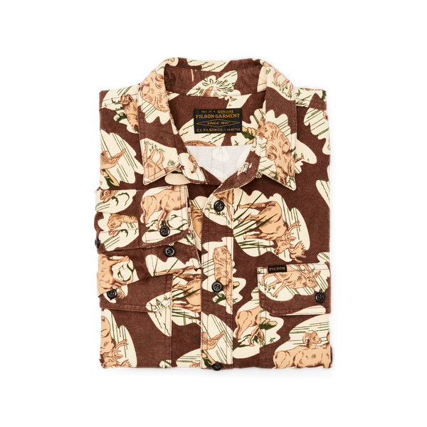 Filson Field Flannel Shirt Sorrel Horse / Wildlife