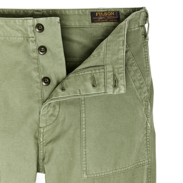 Filson Field Supply Pants Washed Fatigue Green