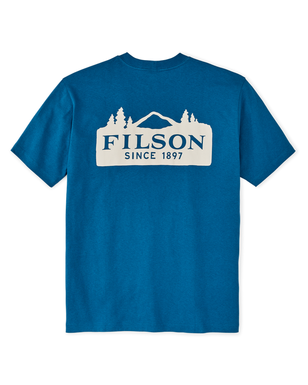 Filson Frontier Logo T-shirt Sapphire / Scenic Mark